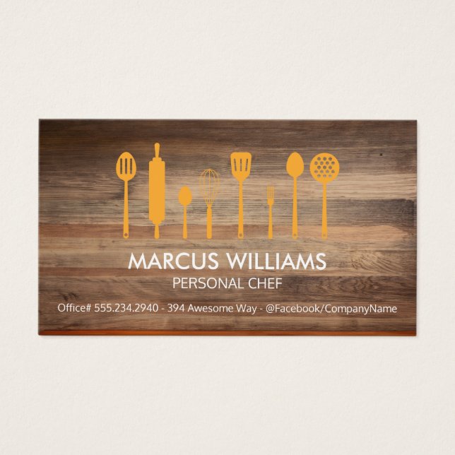 Talheres de Restaurante | Chef | Tábua de Corte de (Frente)