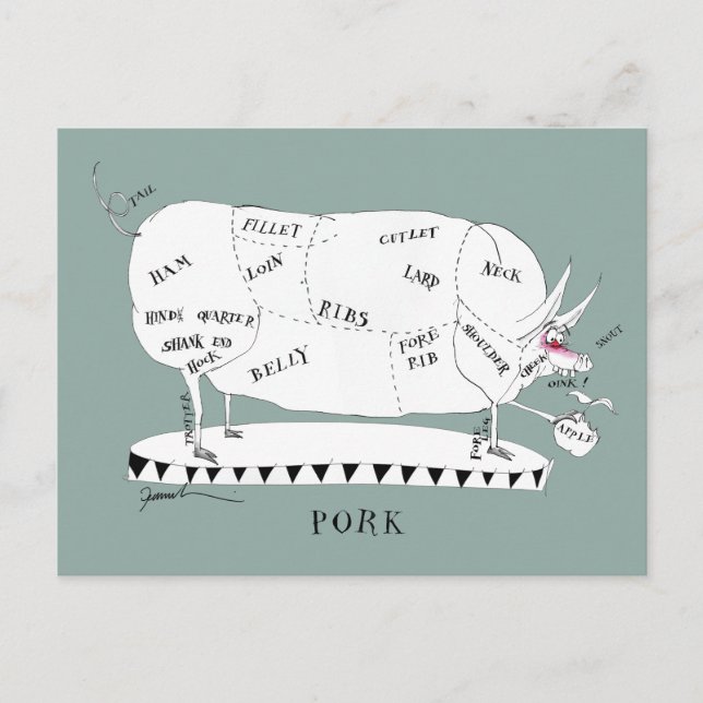 talho corta porco, tony fernandes cartão postal (Frente)