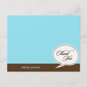 Talk Bubble Flat - Cartão Azul -