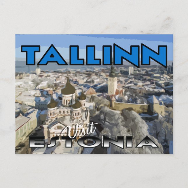 Tallinn, visite o cartão postal da Estônia (Frente)