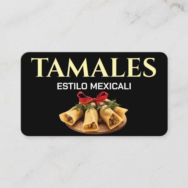 Tamales Estilo Mexicali Cartão de visita (Frente)