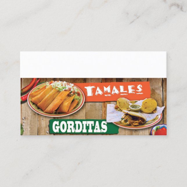 Tamales Y Gorditas Cartão de visita (Frente)