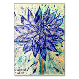 Tamanho: 8.9 cm x 12.7 cm Cartão de Mesa Azul Raro