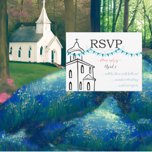 Tamanho de RSVP de Capela para Envelopes de RSVP