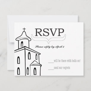 Tamanho de RSVP de capela para envelopes de RSVP