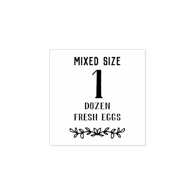 Tamanho Misto | Número De Ovos | Carimbo da catego (Impressão)