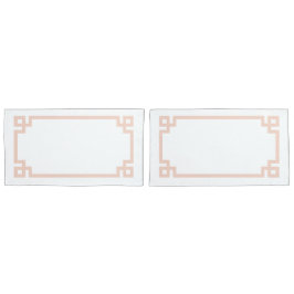 Tamanho Rei da Borda da Chave Grega Cor-de-Rosa