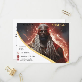 Tambor a Shango Relâmpago Rayos Convite