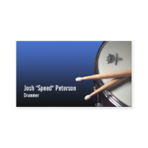 Tambor de Snare Blue Drummer Musical Cartão de vis