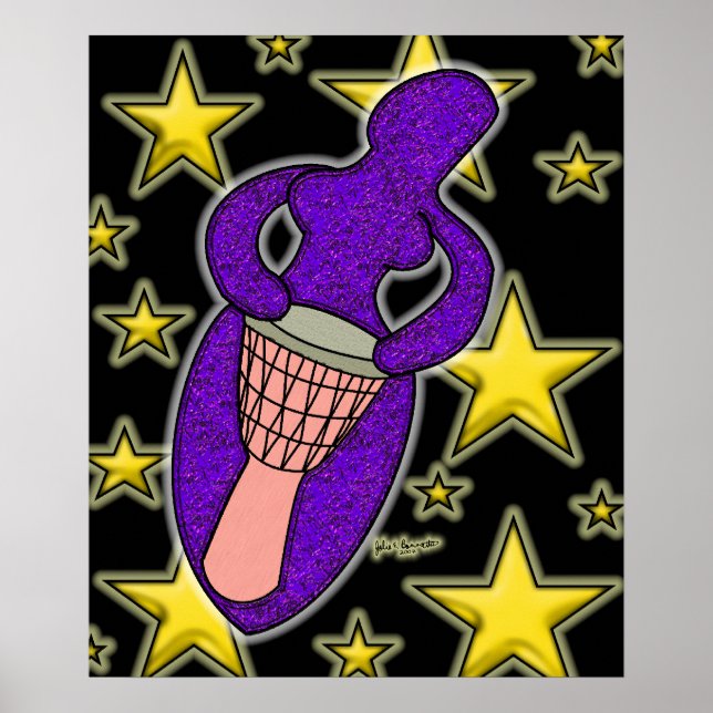 Tambor Deusa Impressão (Frente)