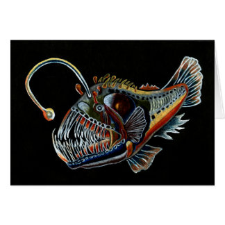 Tamboril branco do mar profundo todo o cartão dos