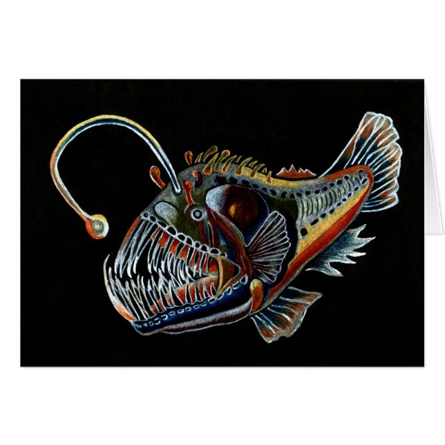 Tamboril branco do mar profundo todo o cartão dos (Frente Horizontal)