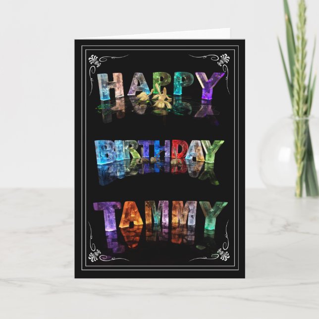 Tammy - Nome no cartão de saudação Luzes (Foto) (Frente)