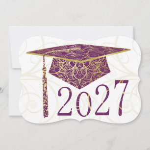 Tampa Cap Floral Roxa e Dourada Cartão 2027