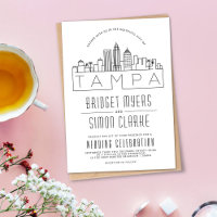 Tampa, Casamento FL | Convite Skyline Estilizado