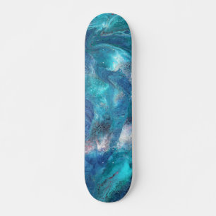 Tampa de Skate Abstrato Azul Suave Galaxy 3