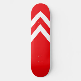 Tampa de Skate Chevron Vermelha e Branca