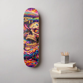 Tampa de Skate Cobra Caveira Psicodélica