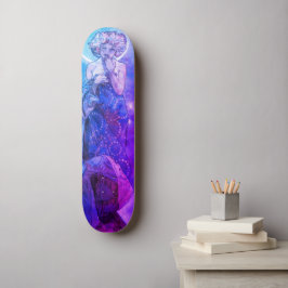 Tampa de Skateboard Moonlight, Tons de Azul e Lava