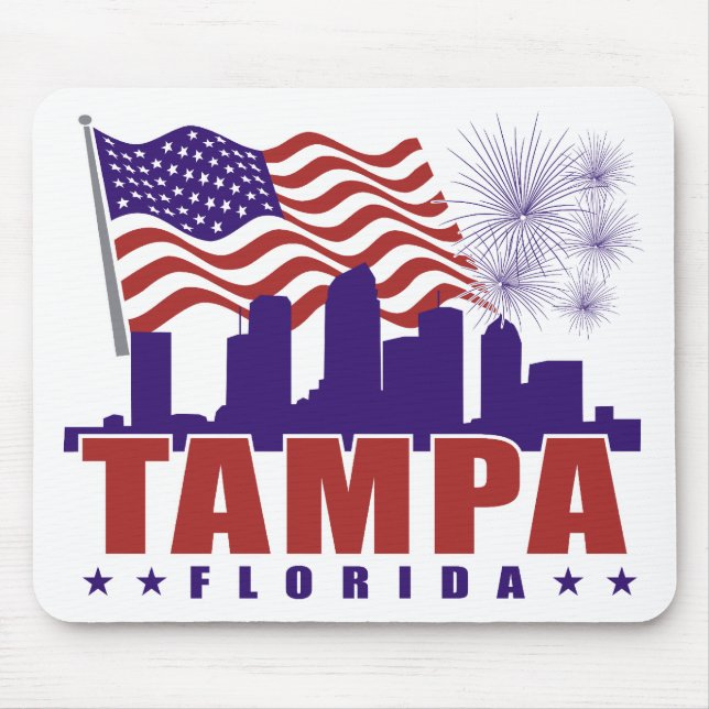 Tampa Florida Mousepad patriótico (Frente)