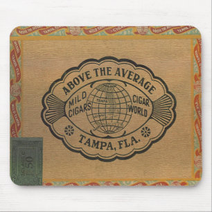 Tampa Mousepad da caixa do vintage do charuto