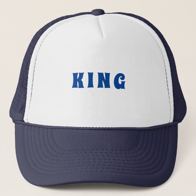 Tampo de texto personalizado Rei Bonés Gorros Cami (Frente)