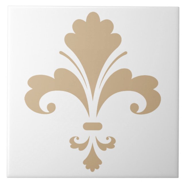 Tan Brown Fleur de lis (Frente)