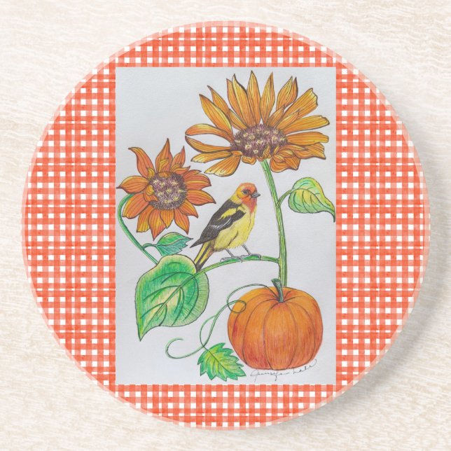 Tanager Pumpkin Porta copos (Frente)