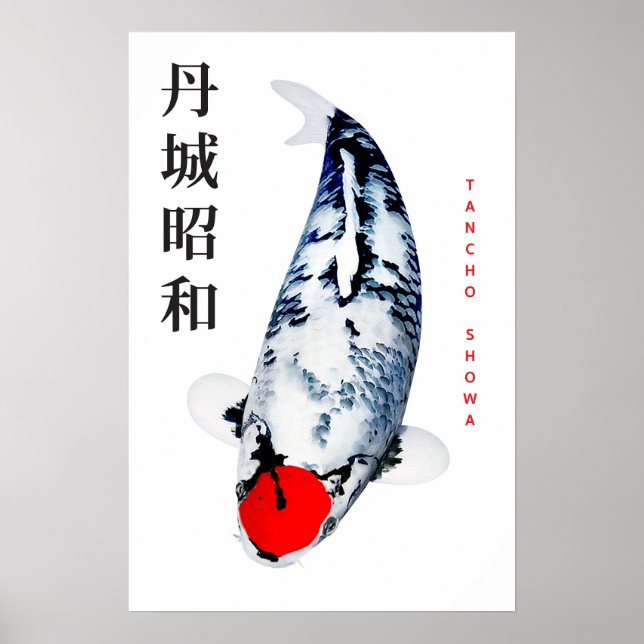 Tancho Showa Koi Elegance Poster (Frente)