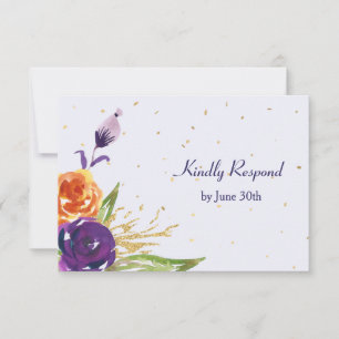 Tangerina azul RSVP Wedding floral
