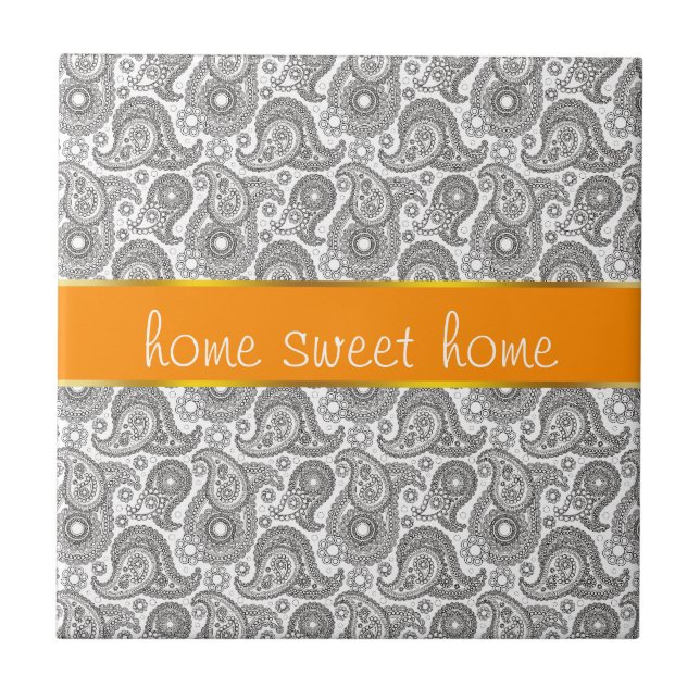 Tangerine Black Paisley (Frente)