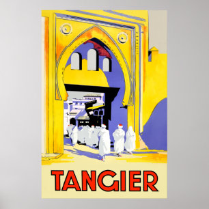 Tangier, poster de viagens de Marrocos