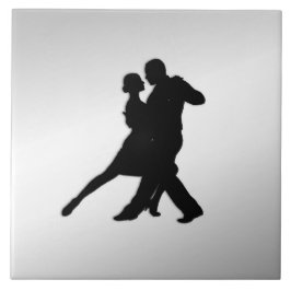 Tango Dancers Silhouette 2 Silver