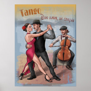 Tango - Dos almas, un compás. Dance Art Poster