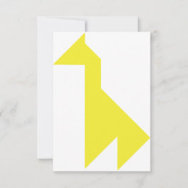 Tangram de girafa amarela