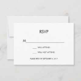Tangram Heart Wedt RSVP Card Prata Dourada Preta
