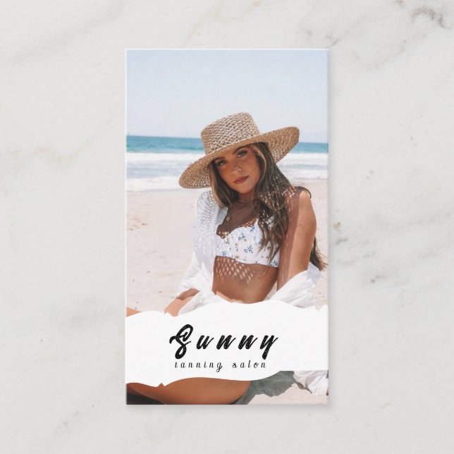 Tanning Salon Cartão de visita (Frente)