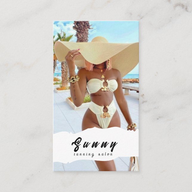 Tanning Salon Cartão de visita (Frente)