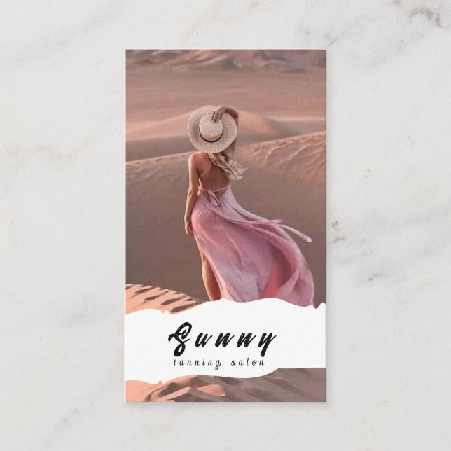 Tanning Salon Cartão de visita (Frente)