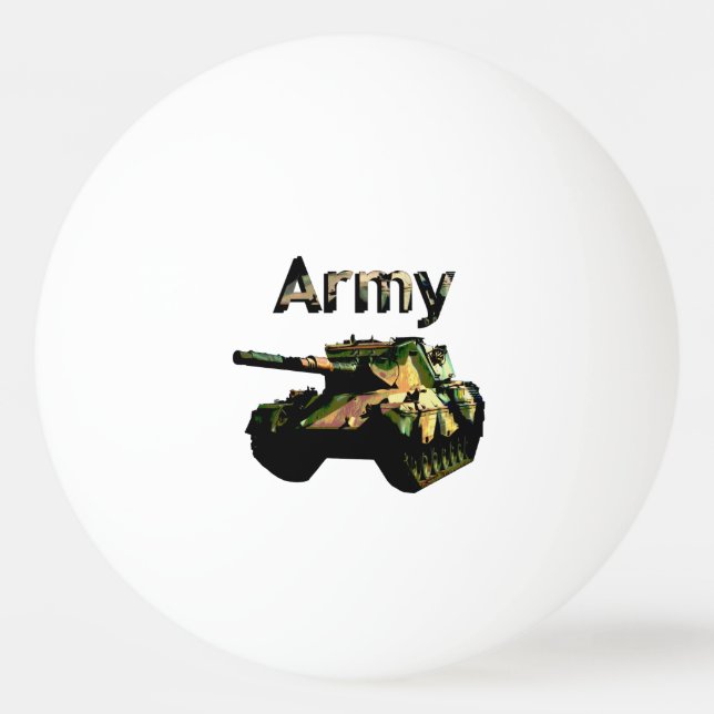 Tanque do Exército Khaki Verde, Bola Ping Pong (Frente)