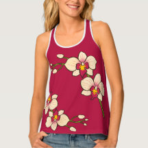 Tanque feminino da Orquídea Vermelha Siena