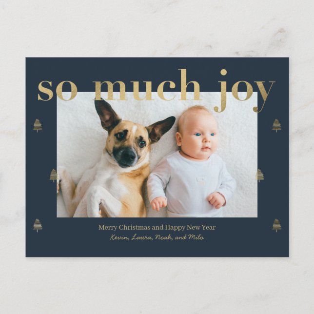 Tanto Prazer Cartão de Férias Moderno de Natal (Frente)