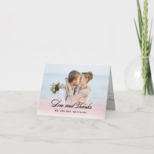 Tão Apaixonada Foto de Agradecimento de Casament