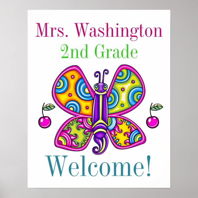 Tão Bonita Poster do Professor de Teatro Butterfly (Frente)