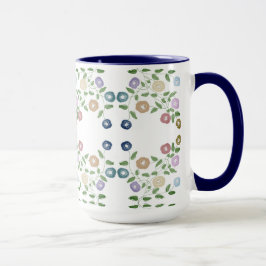 Tão Bonita Uma Caneca Flor Com Azul