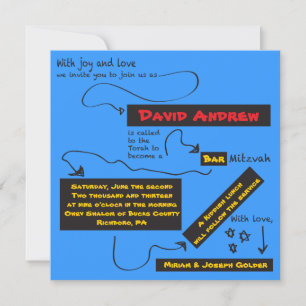 TÃO CASUAL Bar Bat Mitzvah Convite
