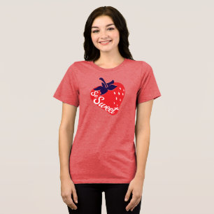 Tão doce camiseta de slogan de morango