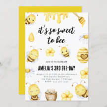 Tão doce de ser o convite de aniversário Qualquer