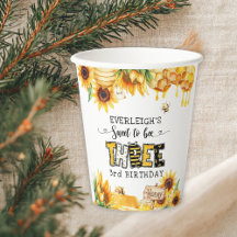 Tão doce em ser três aniversário de 3 anos florais