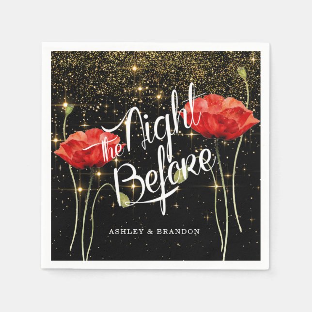 Tão Elegantes e Brilhantes Guardanapos da Noite An (Frente)